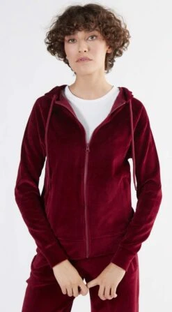 Nicki-Kapuzenjacke Aus Bio-Baumwolle - Bordeaux