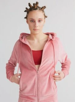 Nicki-Kapuzenjacke Aus Bio-Baumwolle - Altrosa