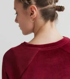 Nicki-Sweatshirt Aus Bio-Baumwolle - Bordeaux -MELA Geschaft 1277 030 vegan und nachhaltig Sewatshirt von Albero samtiges weinrot aus reiner Bio Baumwolle GOTS Raglanaermel Rundhalsausschnitt 1280x1280