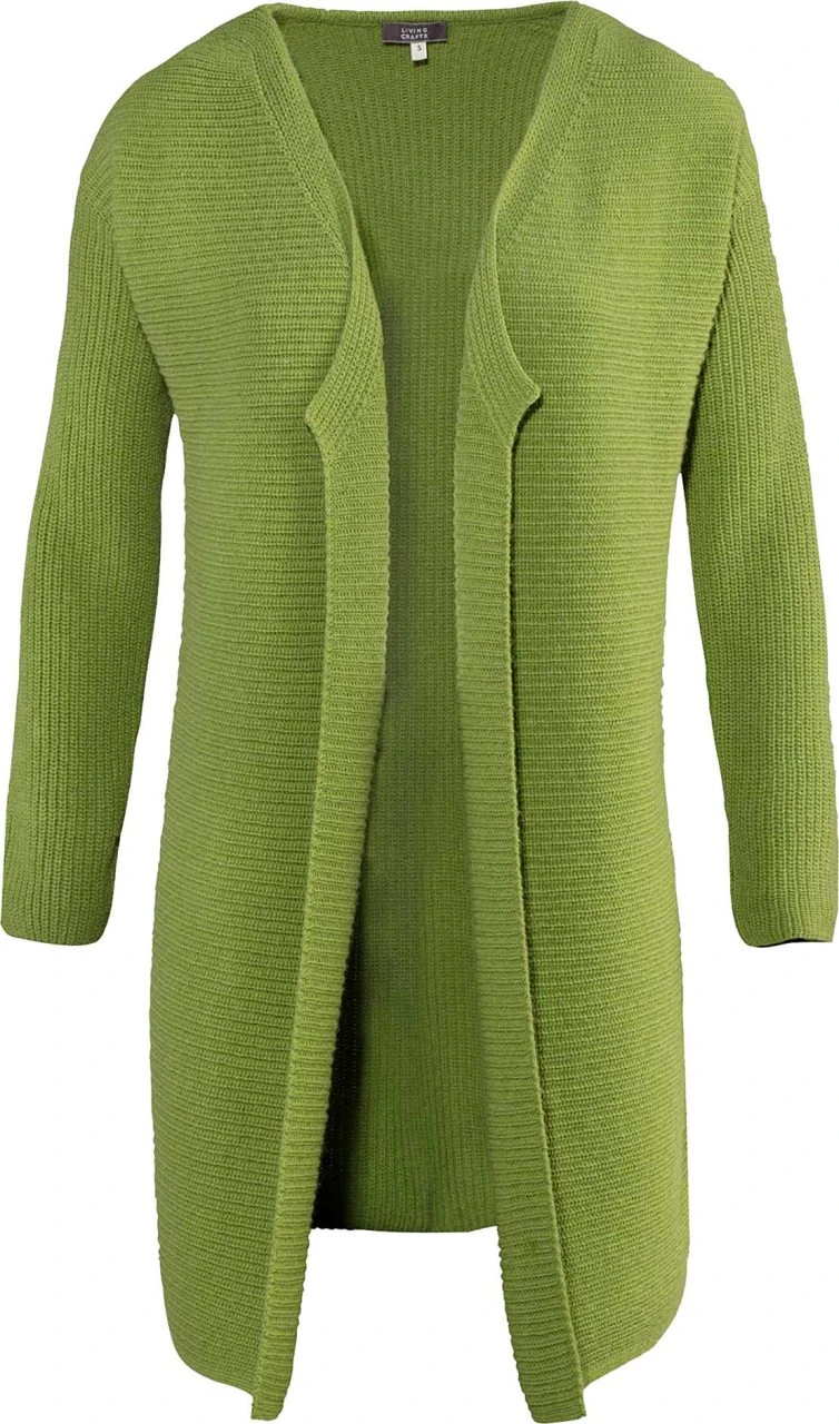 Strickjacke Aus Bio-Baumwolle Und Bio-Wolle - Avocado 1 Strickjacke Aus Bio-Baumwolle Und Bio-Wolle - Avocado