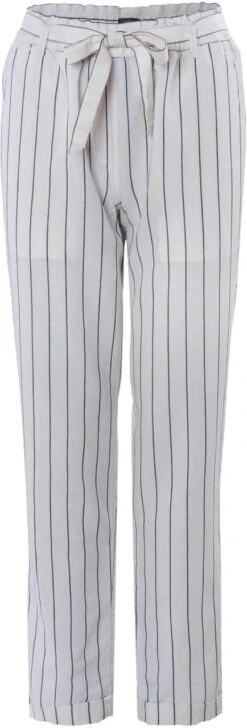 Hose Aus Bio-Leinen Und Bio-Baumwolle - White/ink Blue