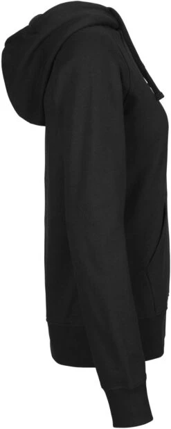 Neutral Hooded Sweatshirt Aus Fairtrade Bio-Baumwolle - Schwarz -MELA Geschaft 83101 Black Neutral Raglan Pulli Frauen Mode Seitenansicht side Bio Qaulitaet 1280x1280