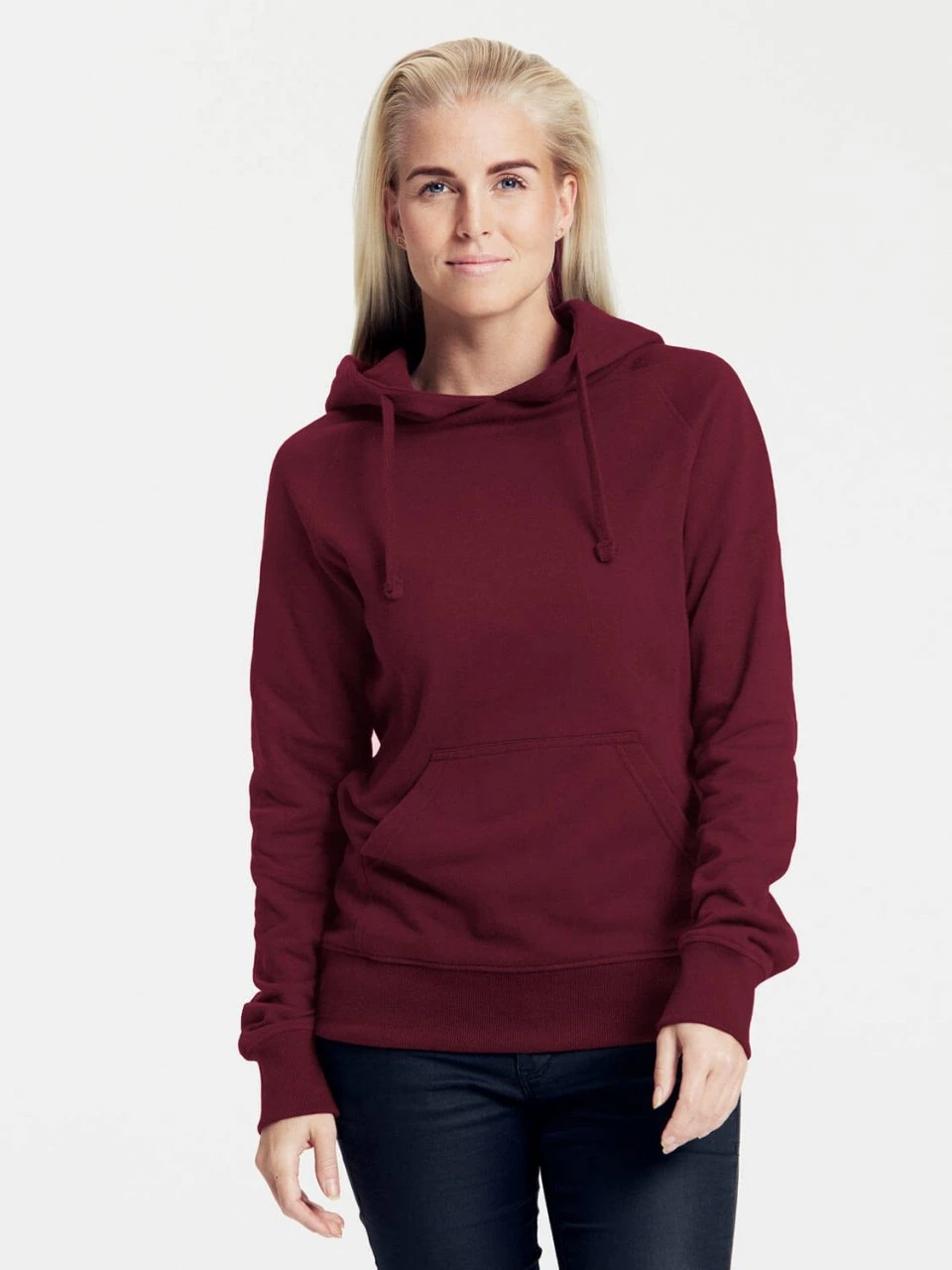 Neutral Hooded Sweatshirt Aus Fairtrade Bio-Baumwolle - Bordeaux 4 Neutral Hooded Sweatshirt Aus Fairtrade Bio-Baumwolle - Bordeaux – Bild 4