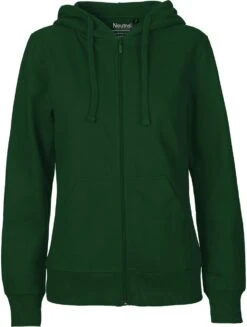 Neutral Zip-Up Hoodie Aus Fairtrade Bio-Baumwolle - Bottle Green