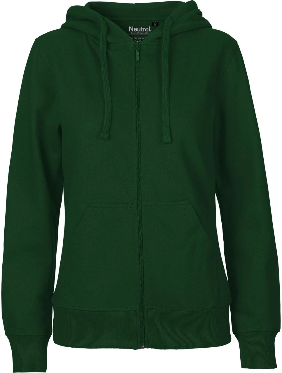 Neutral Zip-Up Hoodie Aus Fairtrade Bio-Baumwolle - Bottle Green 1 Neutral Zip-Up Hoodie Aus Fairtrade Bio-Baumwolle - Bottle Green