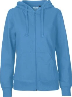 Neutral Zip-Up Hoodie Aus Fairtrade Bio-Baumwolle - Dusty Indigo