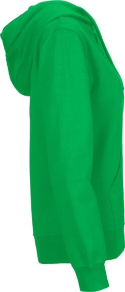 Neutral Zip-Up Hoodie Aus Fairtrade Bio-Baumwolle - Green -MELA Geschaft 83301 Green Neutral Biobaumwoll Sweatjacke side gleichfarbiger Reissverschluss Kordel Fairtrade Cotton bio 1280x1280