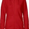 Neutral Zip-Up Hoodie Aus Fairtrade Bio-Baumwolle - Red