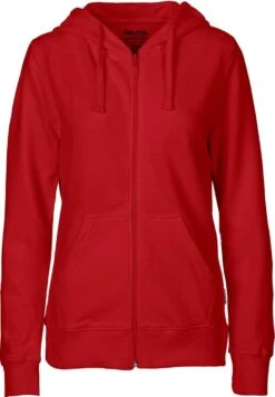 Neutral Zip-Up Hoodie Aus Fairtrade Bio-Baumwolle - Red