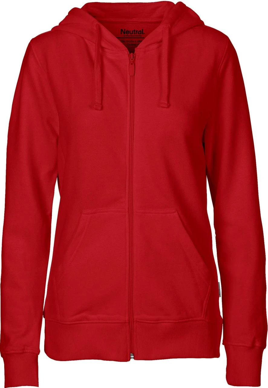 Neutral Zip-Up Hoodie Aus Fairtrade Bio-Baumwolle - Red 1 Neutral Zip-Up Hoodie Aus Fairtrade Bio-Baumwolle - Red