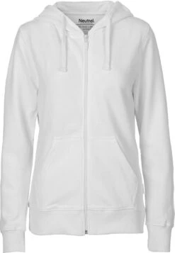 Neutral Zip-Up Hoodie Aus Fairtrade Bio-Baumwolle - White