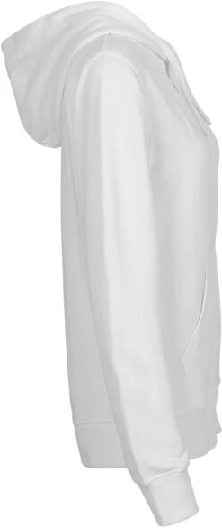Neutral Zip-Up Hoodie Aus Fairtrade Bio-Baumwolle - White -MELA Geschaft 83301 White Neutral Reissverschluss Jacke side Rippstrickbuendchen reine Fairtrade Bio Baumwolle 1280x1280