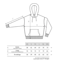 Organic Unisex Oversized Hoodie - Black -MELA Geschaft Abmessungen COR52P 1280x1280