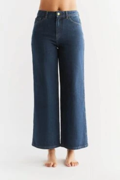 Wide Leg Jeans Aus Bio-Baumwolle - Lapis Blue