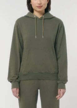 Vintage Terry Hoodie Aus Bio-Baumwolle - G. Dyed Khaki -MELA Geschaft Bio Baumwoll Hoodie khaki U040 109 1280x1280