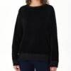 Nicki Cord Damen Sweatshirt Aus Bio-Baumwolle - Schwarz