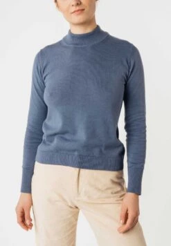 Mela Fairtrade Feinstrick-Pullover Sada Aus Bio-Baumwolle - Blue Stone