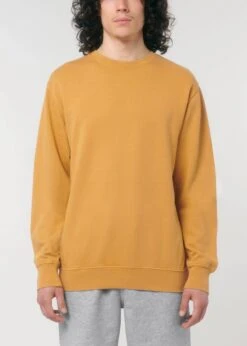 Vintage Terry Sweatshirt Aus Bio-Baumwolle - G. Dyed Gold Ochre -MELA Geschaft Bio Baumwoll Pullover Unisex U085 141 1280x1280