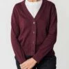 Mela Fairtrade V-Neck Cardigan Surina Aus Bio-Baumwolle - Rosine