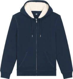 Gefütterte Unisex Kapuzenjacke Aus Bio-Baumwolle - French Navy