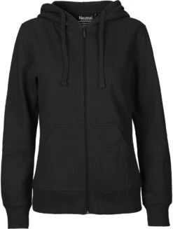 Neutral Zip-Up Hoodie Aus Fairtrade Bio-Baumwolle - Schwarz