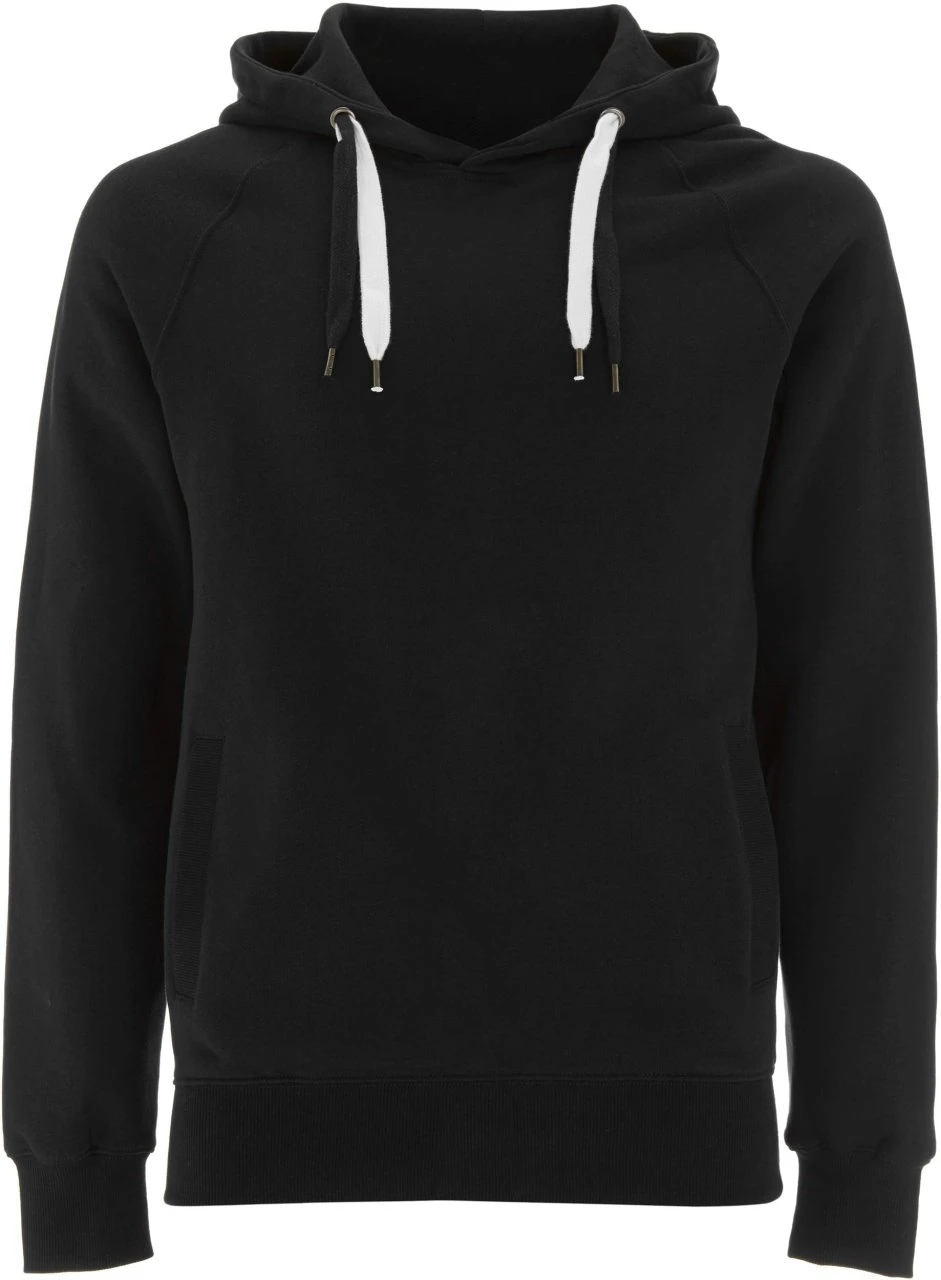 Raglan Hoodie Aus Bio-Baumwolle - Black 1 Raglan Hoodie Aus Bio-Baumwolle - Black