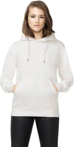 Organic Unisex Hoodie - White Mist 5 Organic Unisex Hoodie - White Mist -MELA Geschaft COR51P WM basic hoodie bio baumwolle einfarbig ohne druck model 1280x1280