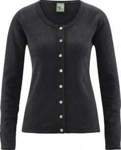 Cardigan Aus Hanf Und Bio-Baumwolle - Anthrazit