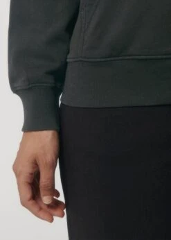 Vintage Terry Hoodie Aus Bio-Baumwolle - G. Dyed Black Rock -MELA Geschaft Detail Buendchen Kaengurutasche oekofair U040 140 1280x1280