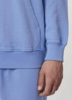 Vintage Terry Hoodie Aus Bio-Baumwolle - G. Dyed Swimmer Blue -MELA Geschaft Detail Kaengurutasche Buendchen U040 103 1280x1280