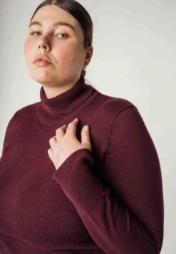 Mela Fairtrade Rollkragenpullover Mayura Aus Bio-Baumwolle - Rosine 10 Mela Fairtrade Rollkragenpullover Mayura Aus Bio-Baumwolle - Rosine -MELA Geschaft Detail Rollkragen Feinstrick 112 301 rai 1280x1280