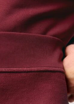 Terry Sweatshirt Aus Bio-Baumwolle - Burgundy 15 Terry Sweatshirt Aus Bio-Baumwolle - Burgundy -MELA Geschaft Detail Stoffstruktur Innen Aussen U799 244 1280x1280