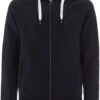 Unisex Biobaumwoll Zip-Up Hoody Mit Seitentaschen - Navy