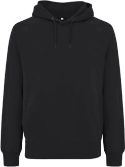 Schwerer Raglan Hoodie Aus Bio-Baumwolle - Black