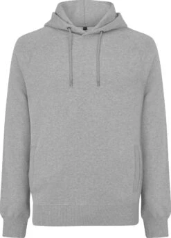 Schwerer Raglan Hoodie Aus Bio-Baumwolle - Melange Grey