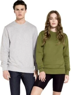 Unisex Sweatshirt Aus Biobaumwolle - Khaki Green -MELA Geschaft EP62 sweatshirt khaki grau meliert unisex 1280x1280 1
