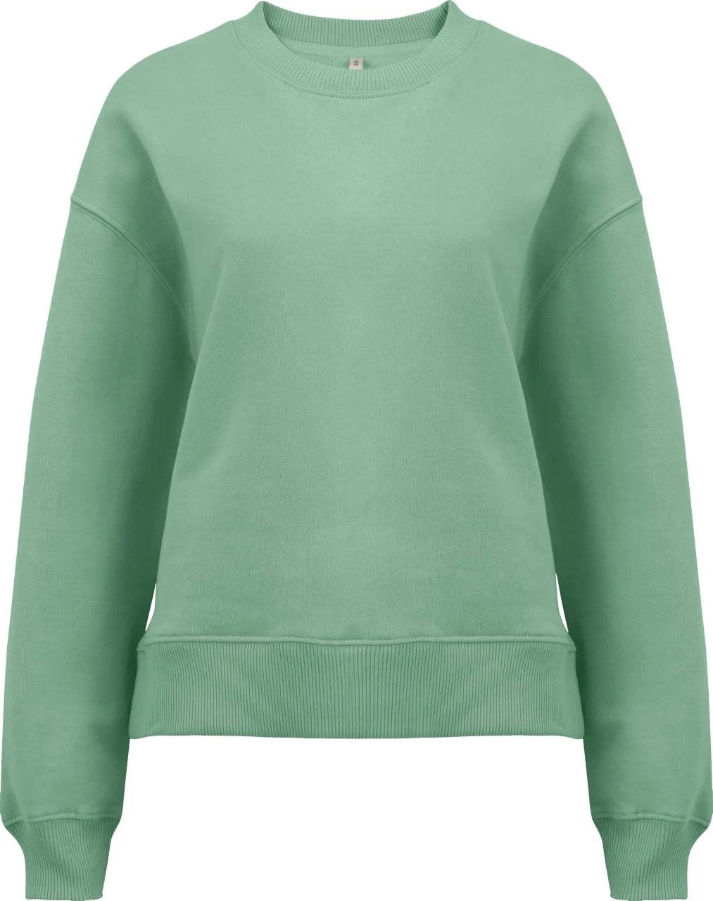 Schweres Sweatshirt Aus Biobaumwolle - Sage Green 1 Schweres Sweatshirt Aus Biobaumwolle - Sage Green