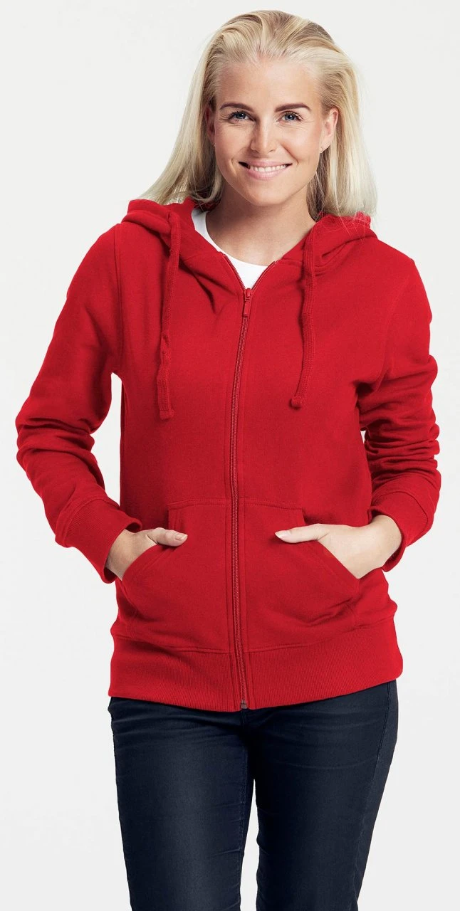 Neutral Zip-Up Hoodie Aus Fairtrade Bio-Baumwolle - Red 4 Neutral Zip-Up Hoodie Aus Fairtrade Bio-Baumwolle - Red – Bild 4