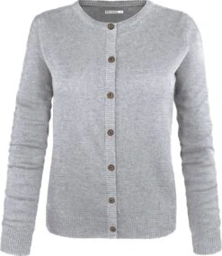 Mela Cardigan Aus Bio-Baumwolle - Grau-meliert