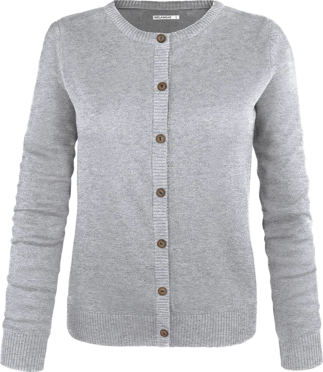 Mela Cardigan Aus Bio-Baumwolle - Grau-meliert 1 Mela Cardigan Aus Bio-Baumwolle - Grau-meliert