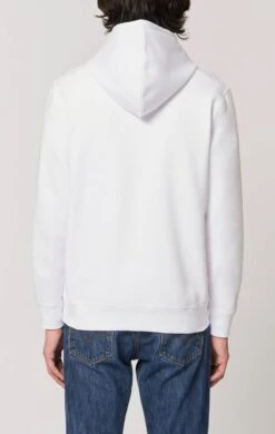 Unisex Hoodie Aus Bio-Baumwolle - White 13 Unisex Hoodie Aus Bio-Baumwolle - White -MELA Geschaft GSTSU812 001 Unisex Pullover Herrenmodel hinten Biobaumwolle oeko 1280x1280