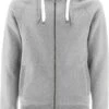 Unisex Biobaumwoll Zip-Up Hoody Mit Seitentaschen - Grau-meliert