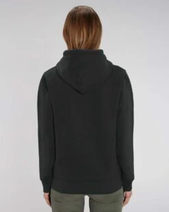 Unisex Hoodie Aus Bio-Baumwolle - Black 14 Unisex Hoodie Aus Bio-Baumwolle - Black -MELA Geschaft Hoody Kapuze schwarz Frauen Unisex aufgeraut innen eingesetzte Aermel hinten 1280x1280
