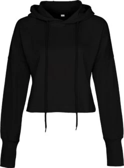 Cropped Hoodie - Black