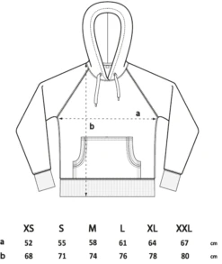 Kapuzenpullover Aus Fairtrade Bio-Baumwolle - Black -MELA Geschaft Masse cm Hoodie Fair Share FS60P 1280x1280