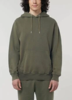 Vintage Terry Hoodie Aus Bio-Baumwolle - G. Dyed Khaki -MELA Geschaft Medium Fit Hoodie Vintage U040 109 1280x1280
