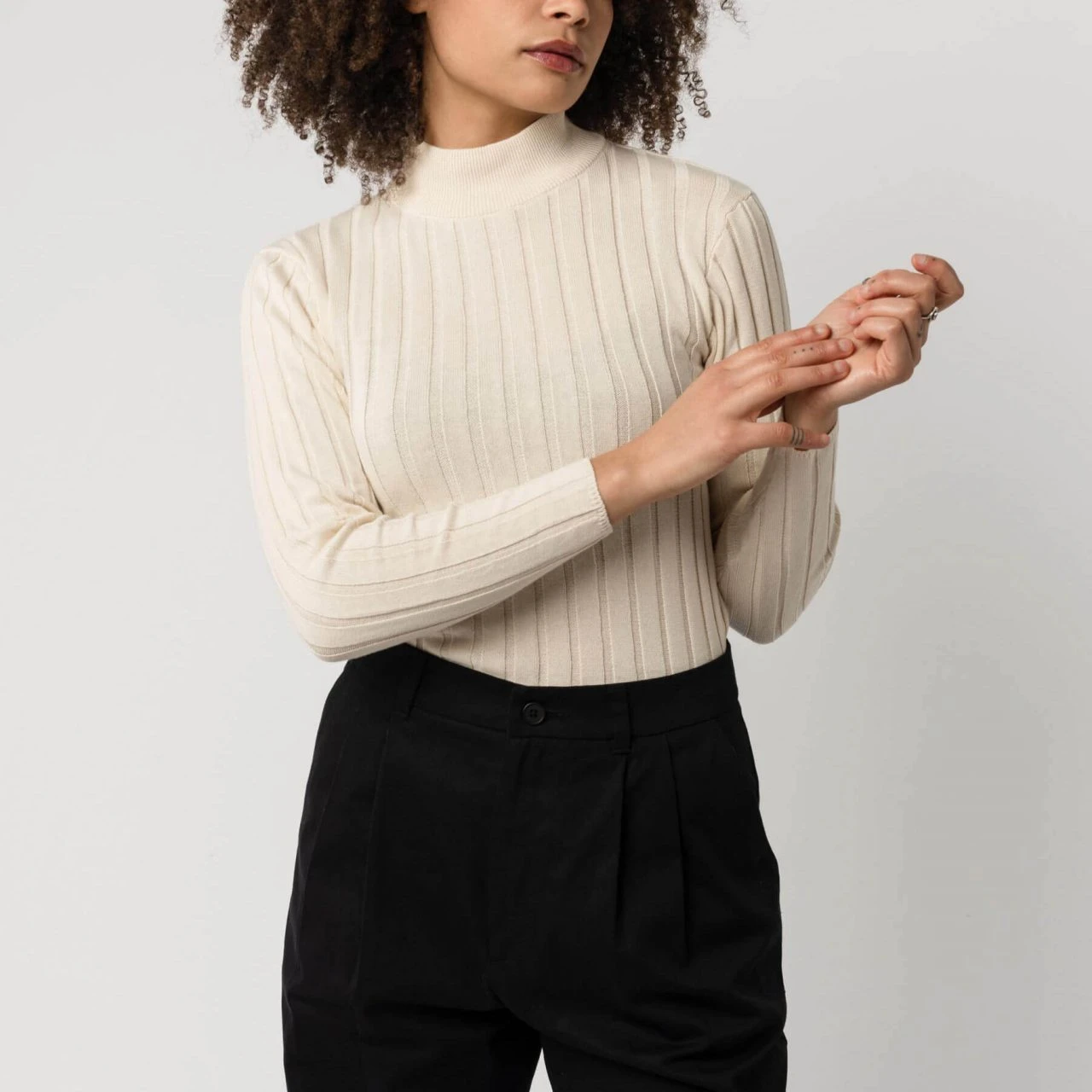 Mela Fairtrade Strickpullover Amba Aus Bio-Baumwolle - Cream 1 Mela Fairtrade Strickpullover Amba Aus Bio-Baumwolle - Cream