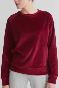 Nicki-Sweatshirt Aus Bio-Baumwolle - Bordeaux