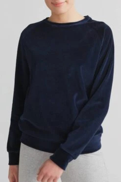 Nicki-Sweatshirt Aus Bio-Baumwolle - Nachtblau