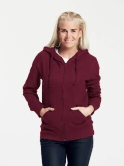 Neutral Zip-Up Hoodie Aus Fairtrade Bio-Baumwolle - Bordeaux -MELA Geschaft O83301 Zip Up Hoodie Fairtrade Bio Baumwolle 1280x1280